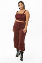 Forever21 Plus Size Gingham Cropped Cami & Culottes Set