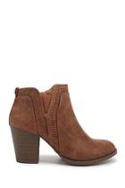 Forever21 Faux Leather Cutout-trim Booties