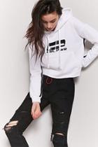Forever21 Cropped Grl Pwr Graphic Hoodie