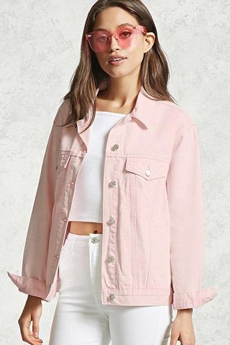 Forever21 Acid Wash Boxy Denim Jacket