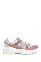 Forever21 Qupid Knit Lace-up Sneakers