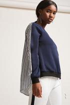 Forever21 Stripe-panel French Terry Top