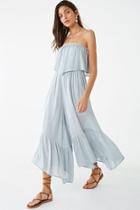 Forever21 Boho Me Strapless Ruffle-hem Jumpsuit