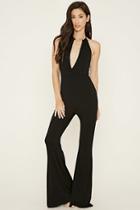 Forever21 Women's  Bar-accented Halter Jumpsuit