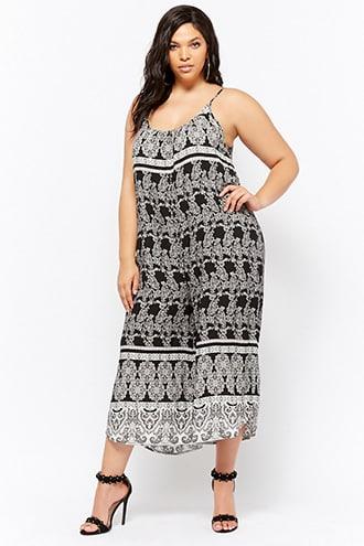 Forever21 Plus Size Damask Jumpsuit