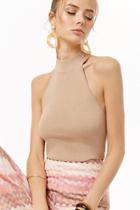 Forever21 Cross-back Mock Neck Top