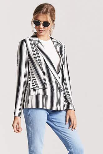 Forever21 Double-breasted Stripe Blazer