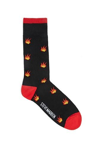 Forever21 Men Steve Madden Flame Pattern Socks