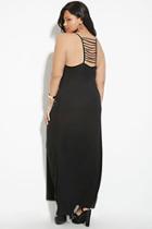 Forever21 Plus Women's  Black Plus Size Cami Maxi Dress