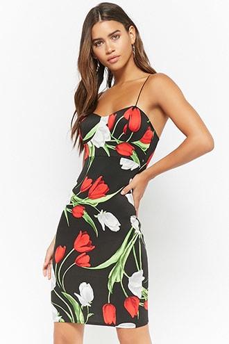 Forever21 Tulip Print Cami Dress