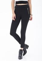 Forever21 Zippered Scuba Knit Pants