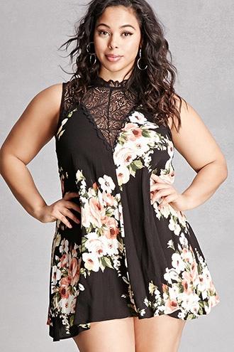Forever21 Plus Size Floral Mini Dress