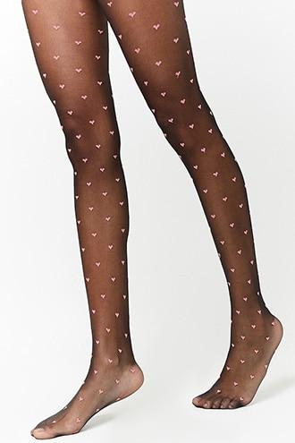 Forever21 Sheer Heart Tights