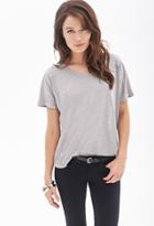 Forever21 Contemporary Boxy Heathered Tee