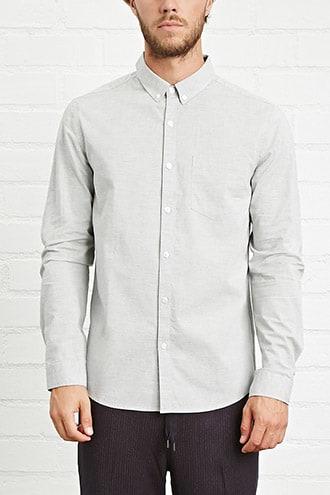 Forever21 Two-tone Slim Fit Shirt