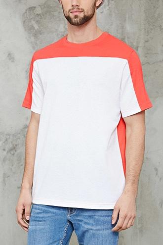 Forever21 Cotton-blend Colorblock Tee