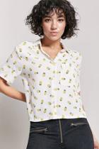 Forever21 Pineapple Button-front Shirt