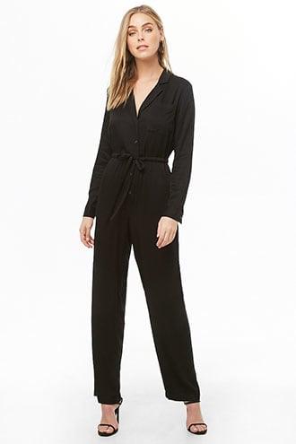 Forever21 Tie-waist Drawstring Jumpsuit