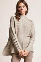 Forever21 Open-knit Mock Neck Sweater