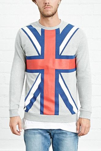 21 Men Men's  Union Jack Graphic Sweatshirt