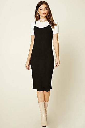 Forever21 Women's  Combo Midi Dress