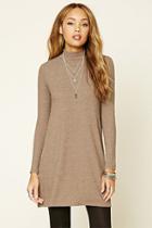 Forever21 Women's  Cocoa Mock Neck Swing Dress