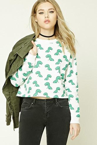 Forever21 T-rex Print Sweatshirt