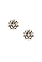 Forever21 Rhinestone Circle Studs (antic Gold/clear)