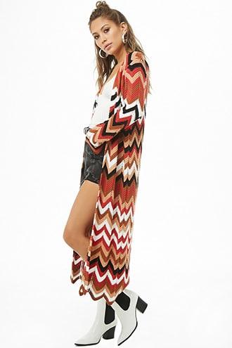 Forever21 Chevron Longline Cardigan