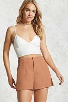 Forever21 Textured High-waist Shorts