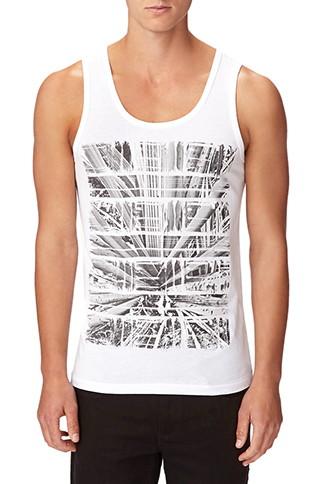 21 Men Abstract Graphic Tank