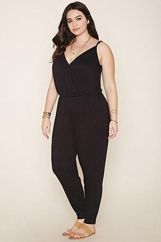 Forever21 Plus Women's  Black Plus Size Cami Jumpsuit