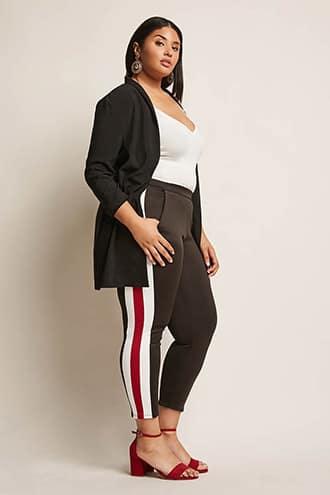 Forever21 Plus Size Stripe Skinny Pants