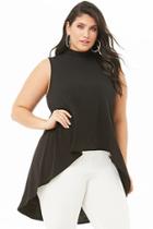 Forever21 Plus Size High-low Mock Neck Top