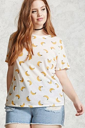 Forever21 Plus Size Banana Print Tee