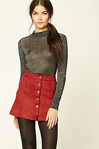Love21 Women's  Contemporary Glitter Knit Top