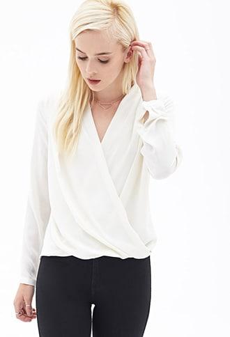Forever21 Draped Surplice Blouse