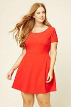 Forever21 Plus Women's  Red Plus Size Mini Dress