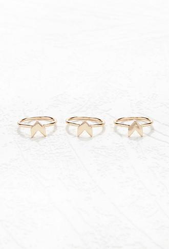 Forever21 Chevron Ring Set