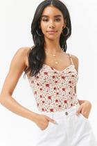 Forever21 Ribbed Floral Bustier-inspired Cami