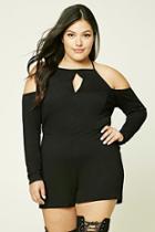 Forever21 Plus Size Open-shoulder Romper