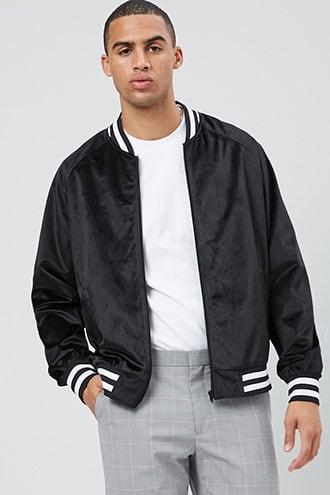Forever21 Velvet Varsity Jacket
