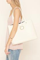 Forever21 Loop-ring Faux Leather Tote