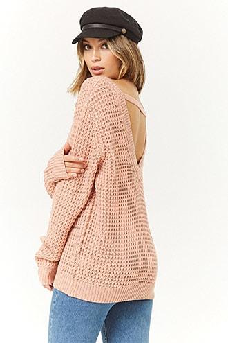 Forever21 V-neck Cutout Sweater
