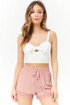 Forever21 Embroidered Trim Shorts