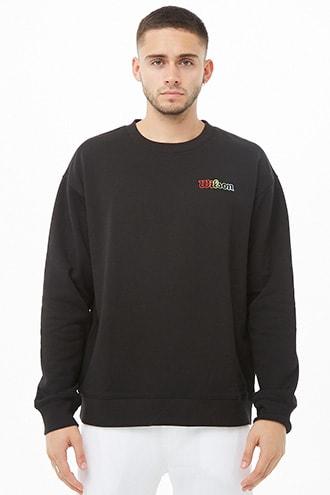 Forever21 Wilson Fleece Knit Logo Sweatshirt
