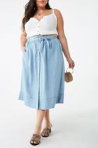 Forever21 Plus Size Chambray Button-front Skirt