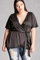 Forever21 Plus Size Belted Satin Top
