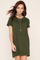 Forever21 Women's  Cuffed T-shirt Dress