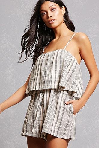 Forever21 Plaid Flounce Romper